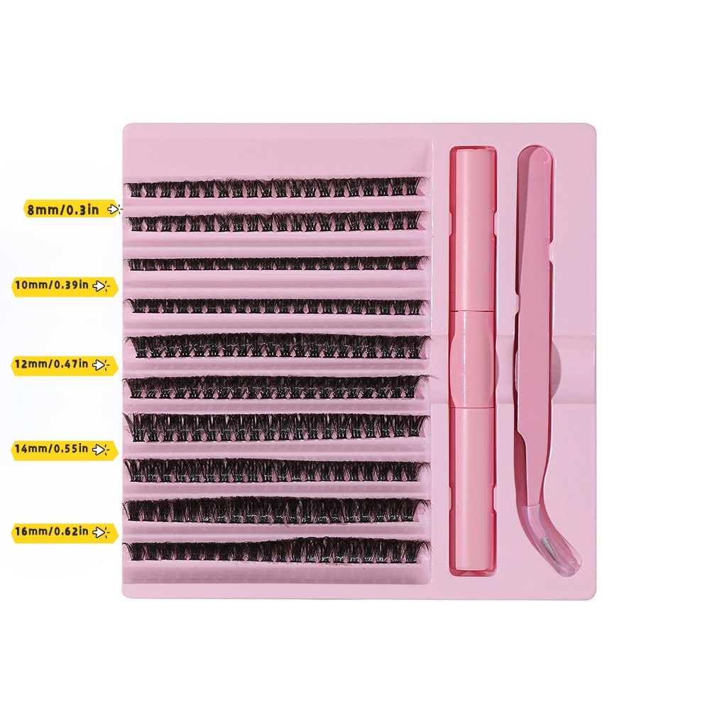 Natural Cluster 200pcs Lashes  - Eyelash Extension C Curl ulasan dan harga