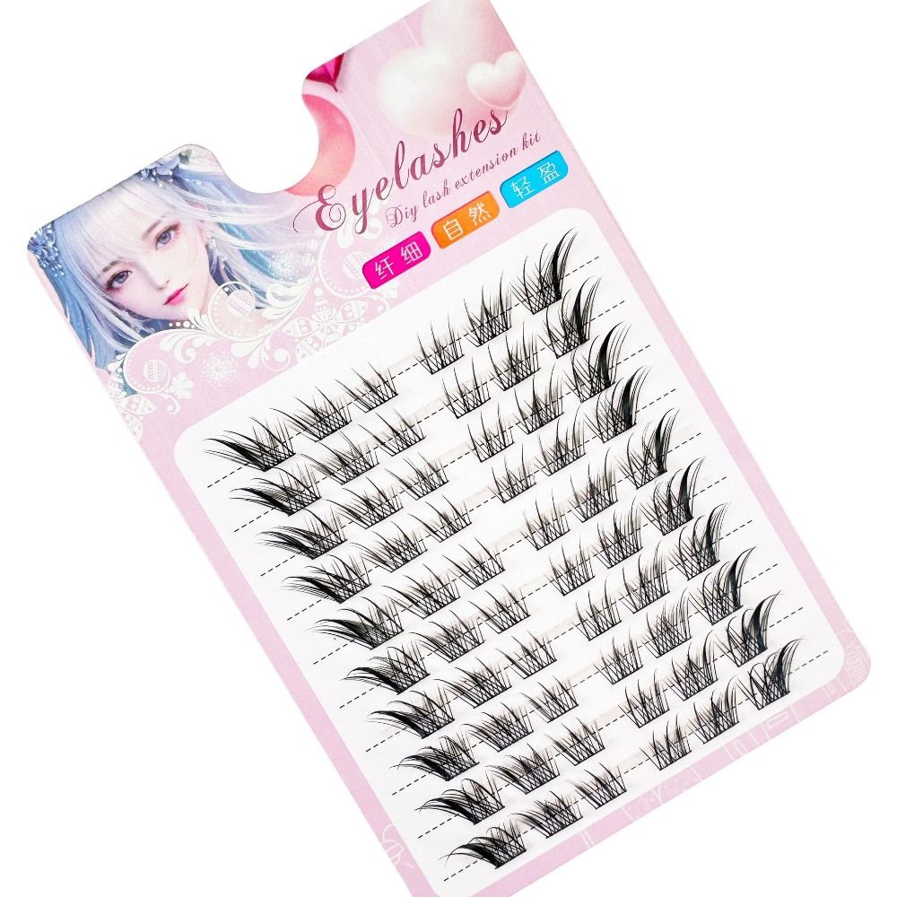 Women Beauty 3D Cat Eye Cluste - Eyelash Extension C Curl ulasan dan harga